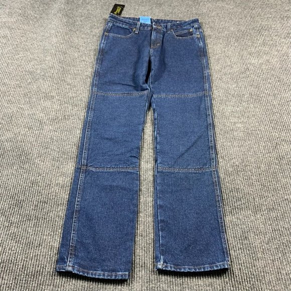 Draggin Jeans Womens 6 Blue Denim Tapered Kevlar Lining Motorcycle Ride NWT USA - Picture 1 of 16